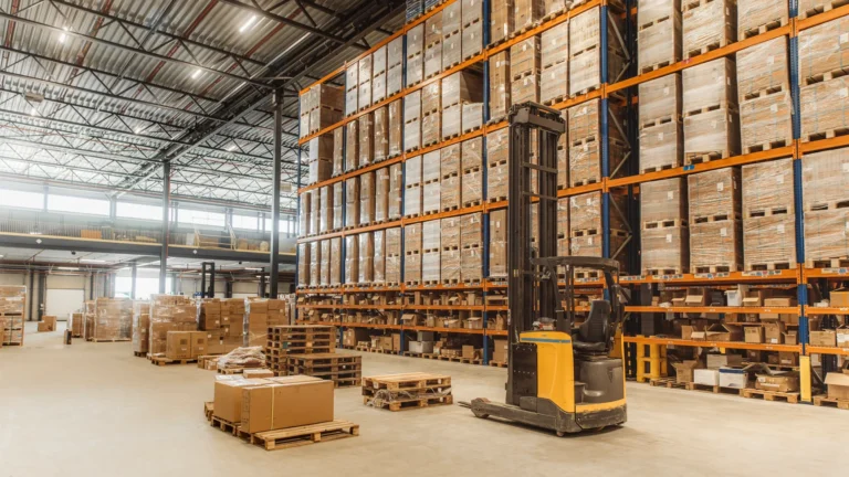 Interior of an industrial warehouse