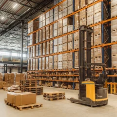 Interior of an industrial warehouse